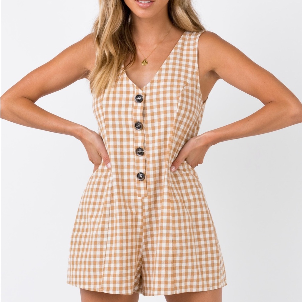 Princess polly gingham playsuit